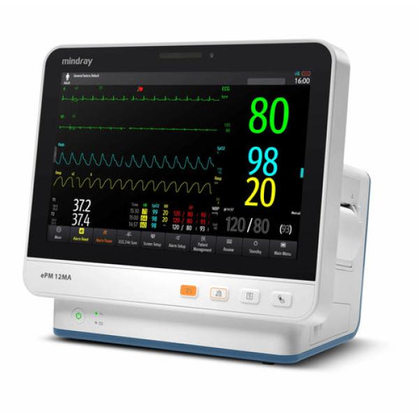 Mindray ePM 12MA Patient Monitor with Masimo SPO2 and Sidestream CO2 Package